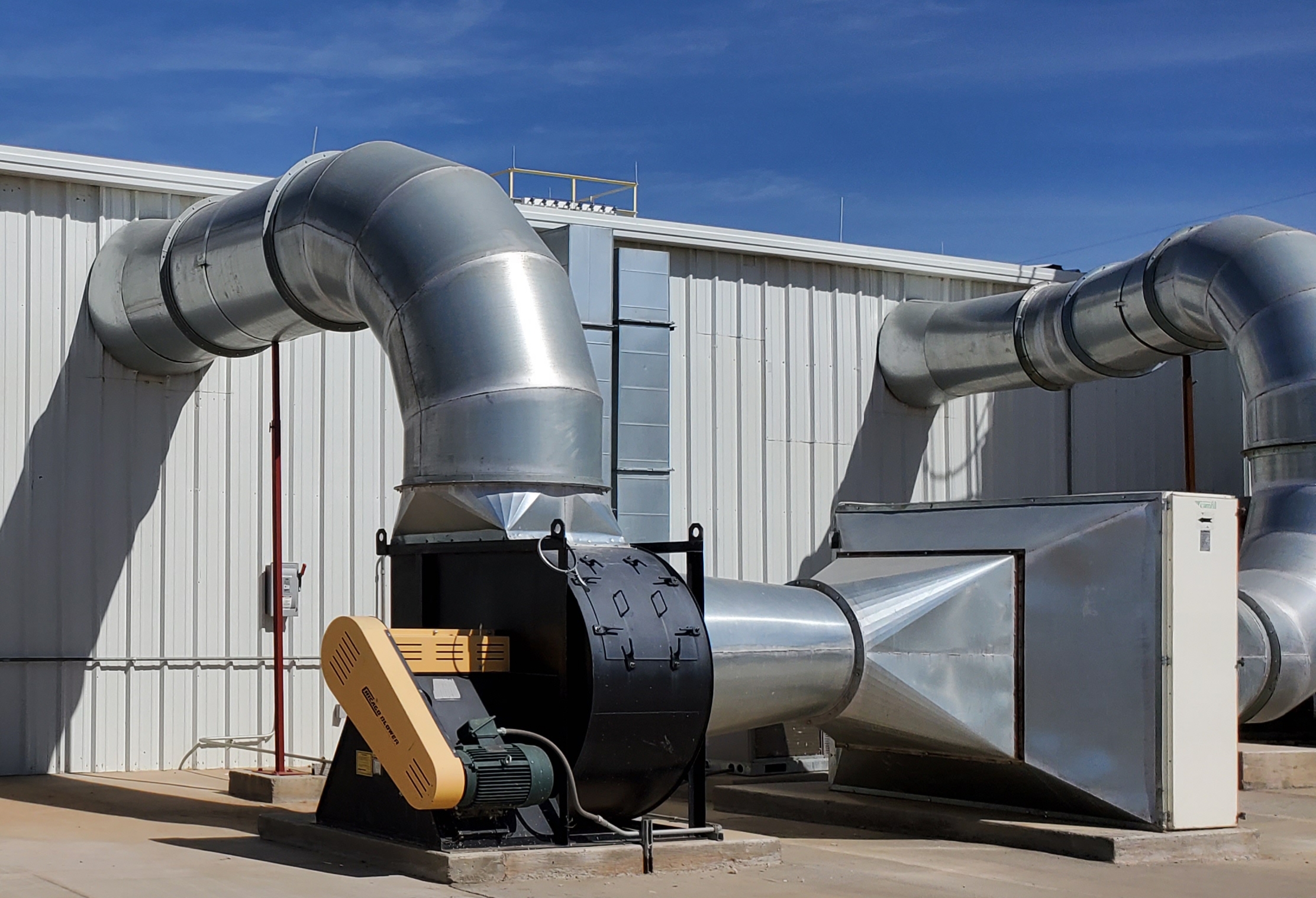 Dust collector fan used for efficient air filtration and dust removal in industrial ventilation.