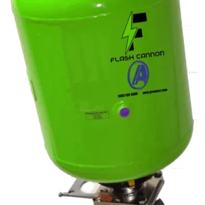 The Flash Air Cannon used as a flow aid to improve material handling and prevent blockages in industrial systems.