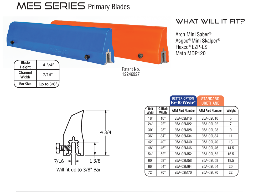 Specifications for the American Eagle ME5 Uni-Blade.